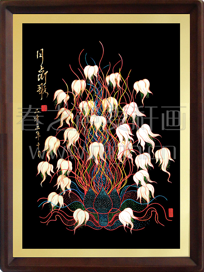 <月上灯歌>麦秆画