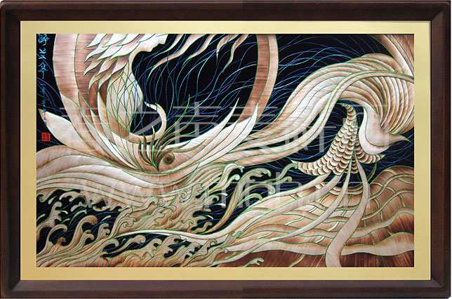 <醉兰亭>麦秆画