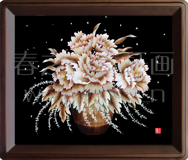 装饰画麦秆画风华绝代