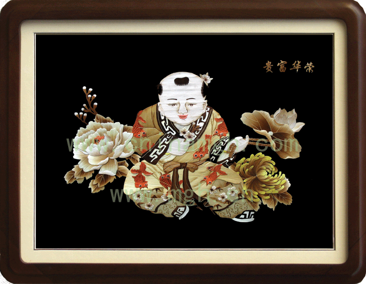 装饰画麦秆画荣华富贵