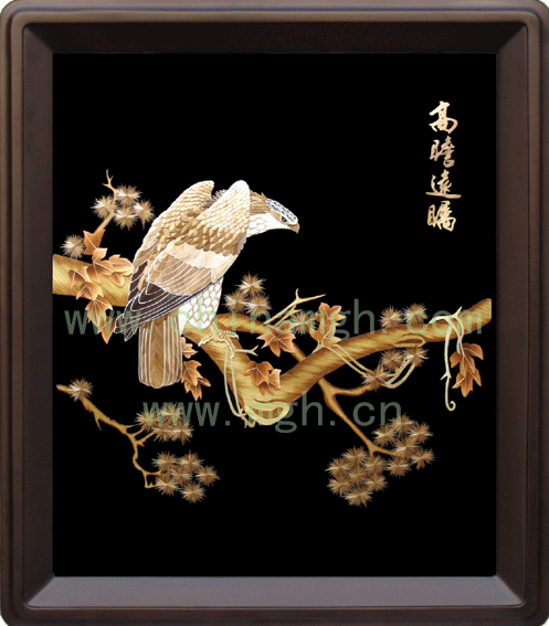 装饰画麦秆画高瞻远瞩