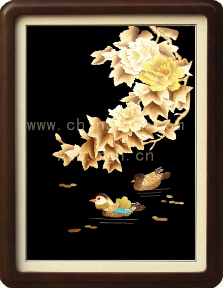 装饰画麦秆画情深