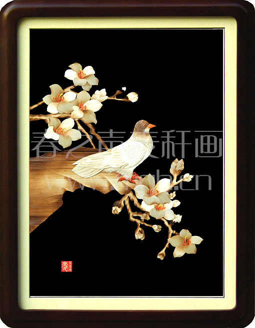 装饰画麦秆画祥和