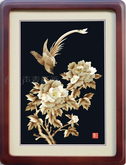 装饰画麦秆画福华