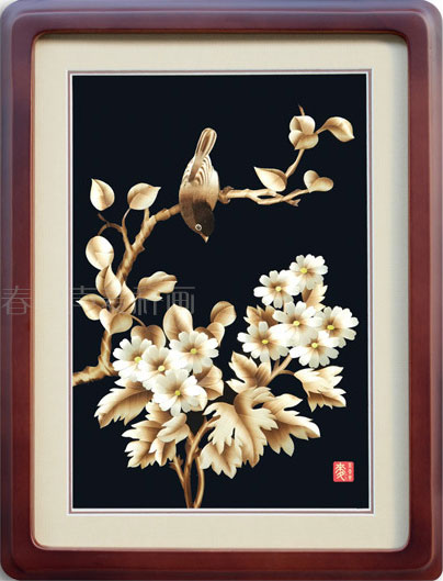 装饰画麦秆画多彩春光