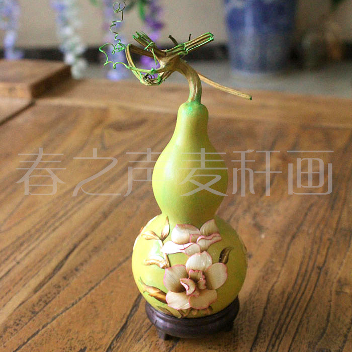 民间手工艺品小号麦秆画葫芦